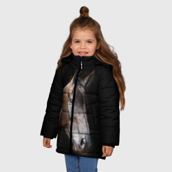 Зимняя куртка для девочек 3D Лошадь - фото 2