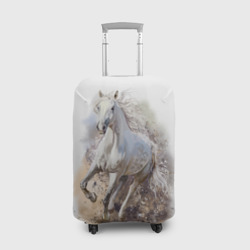 Чехол для чемодана 3D Белая лошадь