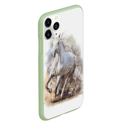 Чехол для iPhone 11 Pro матовый Белая лошадь - фото 2