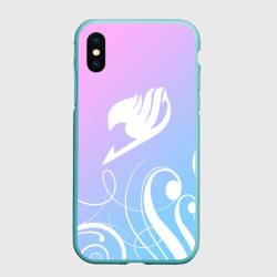 Чехол для iPhone XS Max матовый Фейри Тейл узоры