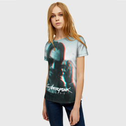 Женская футболка 3D Cyberpunk 2077 - фото 2