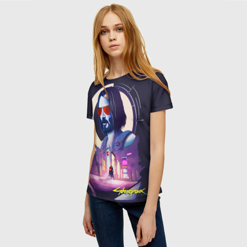Женская футболка 3D Cyberpunk 2077, цвет 3D печать - фото 3