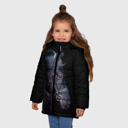 Зимняя куртка для девочек 3D Конь вороной - фото 2