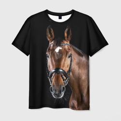 Гнедая красивая лошадь – Мужская футболка 3D с принтом купить со скидкой в -26%