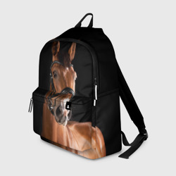 Гнедая лошадь – Рюкзак 3D с принтом купить
