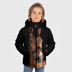 Зимняя куртка для мальчиков 3D Гнедая лошадь - фото 2