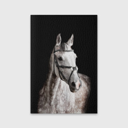 Обложка для паспорта матовая кожа Серный в яблоках конь