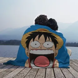 Плед 3D Луффи - кричит Чё - One Piece мем - фото 2
