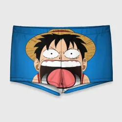 Мужские купальные плавки 3D Луффи - кричит Чё - One Piece мем