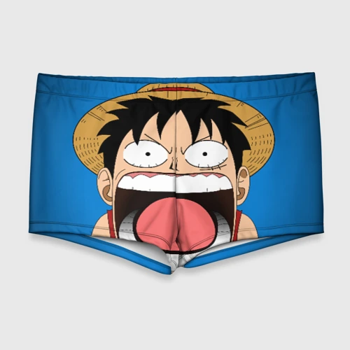 Мужские купальные плавки 3D Луффи - кричит Чё - One Piece мем