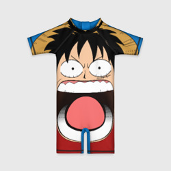 Детский купальный костюм 3D Луффи - кричит Чё - One Piece мем