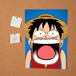 Постер Луффи - кричит Чё - One Piece мем - фото 2