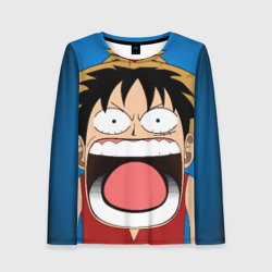 Женский лонгслив 3D Луффи - кричит Чё - One Piece мем