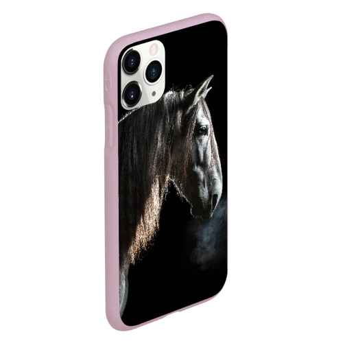 Чехол для iPhone 11 Pro матовый Серный в яблоках конь, цвет розовый - фото 3