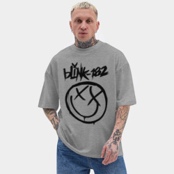 Мужская футболка Oversize хлопок texturе Blink-182 - фото 2