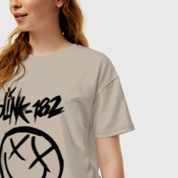 Женская футболка хлопок Oversize Blink-182 - фото 2