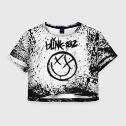 Женская футболка Crop-top 3D Blink-182