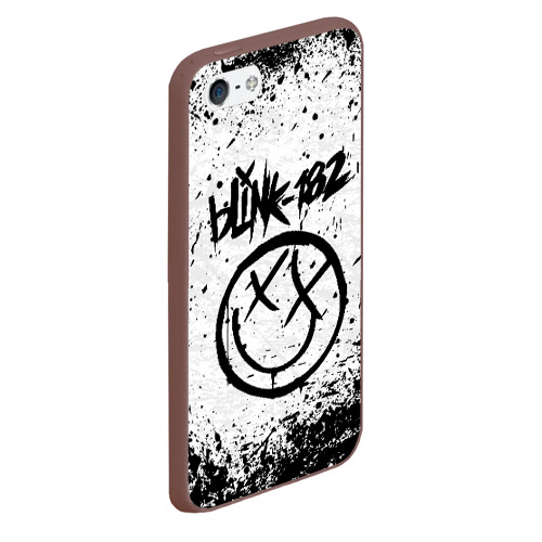 Чехол для iPhone 5/5S матовый Blink-182, цвет коричневый - фото 3