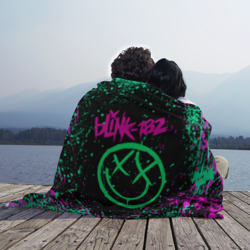 Плед с принтом Blink-182 для любого человека, вид спереди №3. Цвет основы: 3d (велсофт)