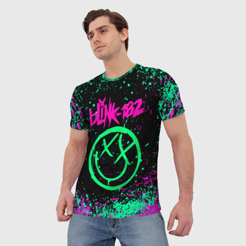Мужская футболка 3D Blink-182, цвет 3D печать - фото 3