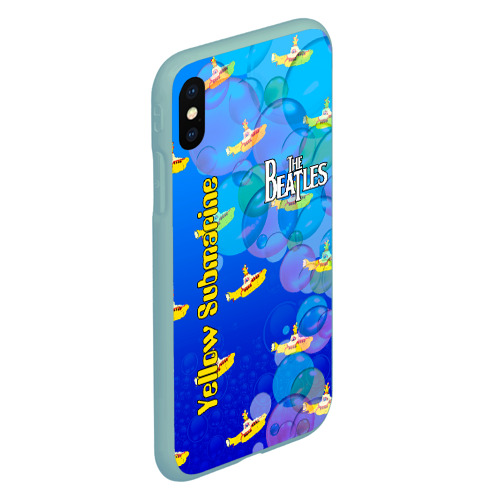 Чехол для iPhone XS Max матовый The Beatles 2, цвет мятный - фото 3