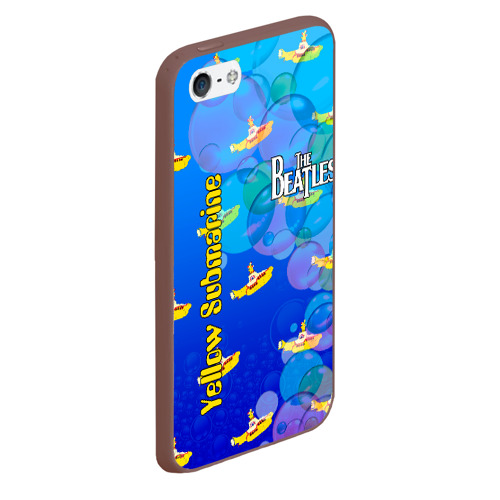 Чехол для iPhone 5/5S матовый The Beatles 2, цвет коричневый - фото 3