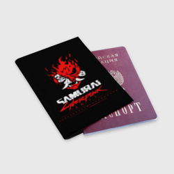 Обложка для паспорта матовая кожа Cyberpunk 2077 - фото 2