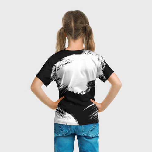 Детская футболка 3D с принтом Cyberpunk 2077, вид сзади #2