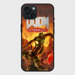 Чехол силиконовый для Apple iPhone 15 матовый Doom