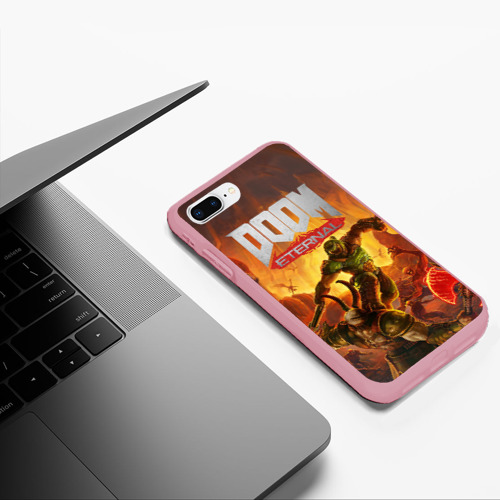 Чехол для iPhone 7Plus/8 Plus матовый Doom, цвет баблгам - фото 5