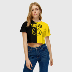 Женская футболка Crop-top 3D Nirvana - фото 2