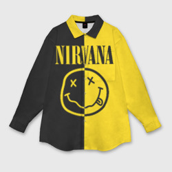 Мужская рубашка oversize 3D Nirvana