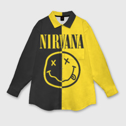 Женская рубашка oversize 3D Nirvana