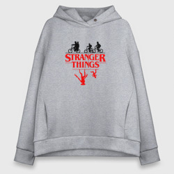 Женское худи Oversize хлопок Stranger things Очень странные дела