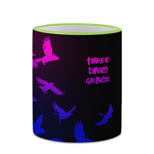 Кружка с полной запечаткой Three Days Grace 1, цвет Кант светло-зеленый - фото 4