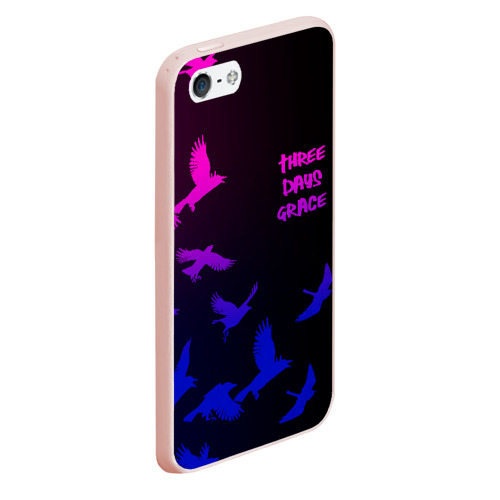 Чехол для iPhone 5/5S матовый Three Days Grace 1, цвет светло-розовый - фото 3