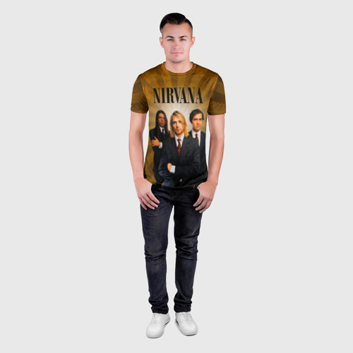 Мужская футболка 3D Slim Nirvana, цвет 3D печать - фото 4