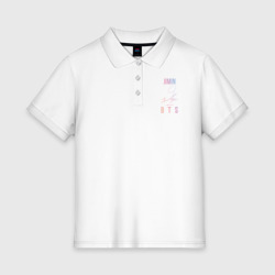 Женское поло хлопок Jimin BTS автограф