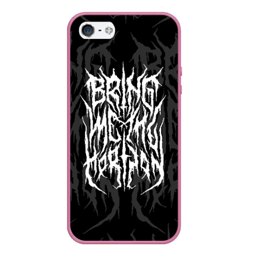 Чехол для iPhone 5/5S матовый Bring me the horizon, цвет малиновый