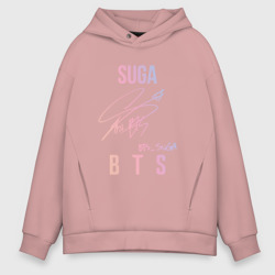 Мужское худи Oversize хлопок Suga BTS автограф