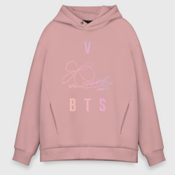 Мужское худи Oversize хлопок V BTS автограф