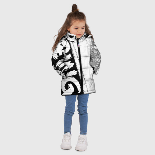 Зимняя куртка для девочек 3D Bring Me the Horizon, цвет черный - фото 5