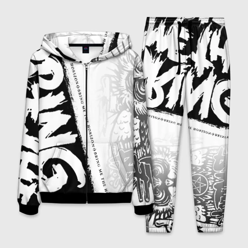 Мужской 3D костюм с принтом Bring Me the Horizon, вид спереди #2