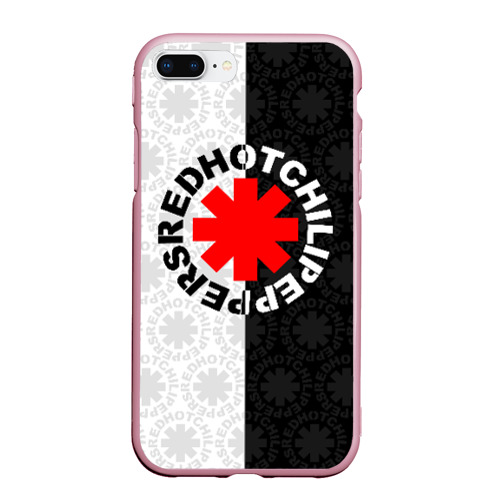 Чехол для iPhone 7Plus/8 Plus матовый Red Hot chili peppers, цвет розовый