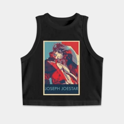 Женская укороченная майка-топ хлопок Джозеф Джостар