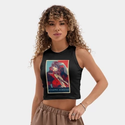 Женская укороченная майка-топ хлопок Джозеф Джостар - фото 2