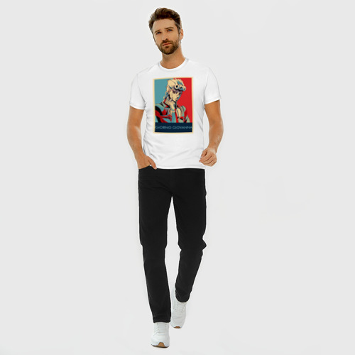 Мужская футболка хлопок Slim Джорно Джованна, цвет белый - фото 5