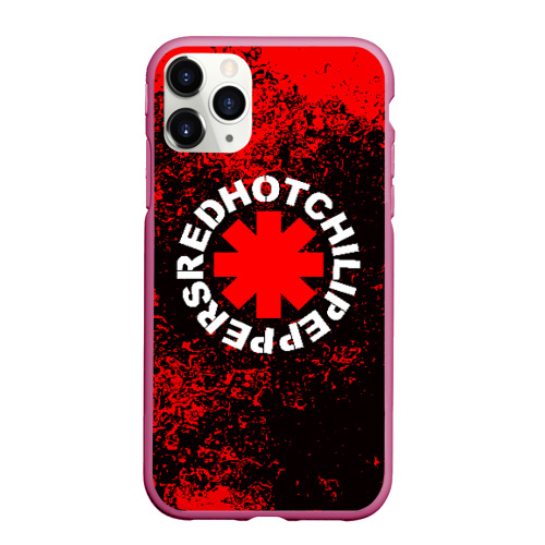 Чехол для iPhone 11 Pro Max матовый Red Hot chili peppers RHCP, цвет малиновый