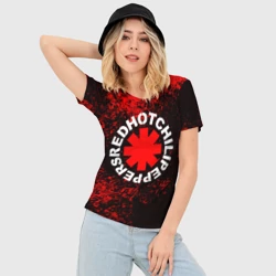 Женская футболка 3D Slim Red Hot chili peppers RHCP - фото 2
