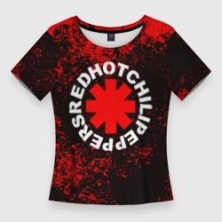 Женская футболка 3D Slim Red Hot chili peppers RHCP